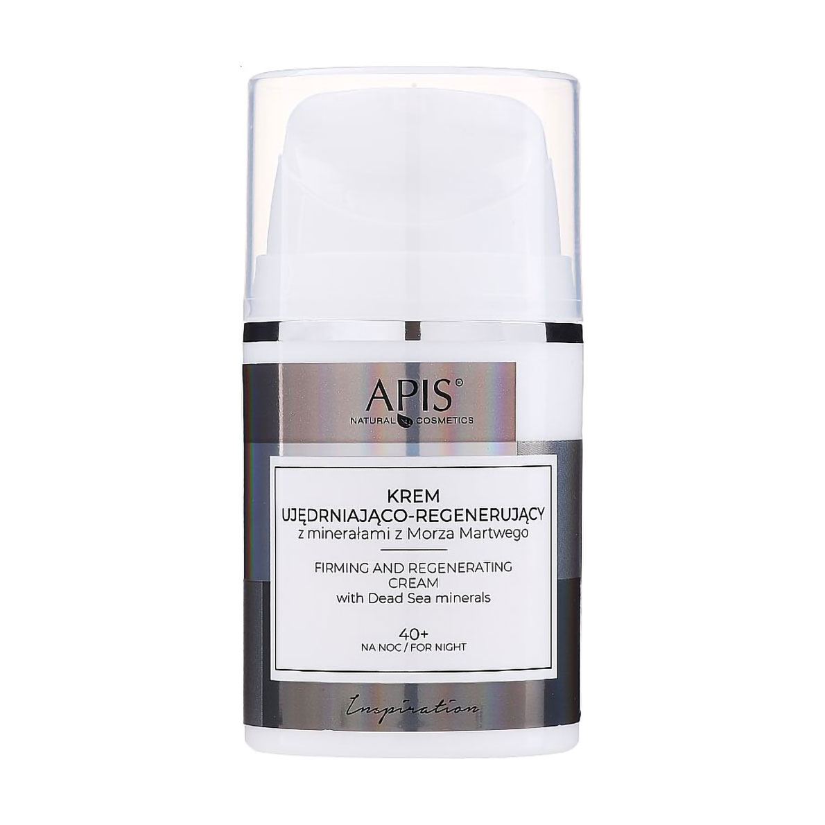 Нічний зміцнювальний та відновлювальний крем для обличчя Apis Natural Cosmetics Inspiration Cream з мінералами Мертвого моря, 40+, 50 мл